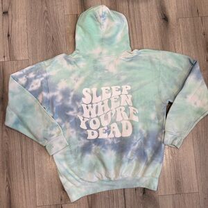Barstool Sports Sleep When You’re Dead Tie Dye Hoodie